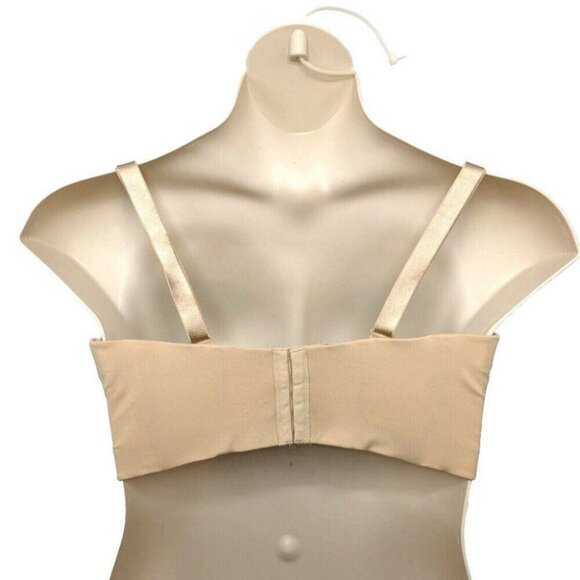 Lane Bryant Cacique Bra Multi Way Strapless Bare Solution 46C Cafe w/ Straps - Picture 3 of 9